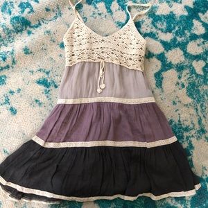 YA Los Angeles | size M crochet and silk dress